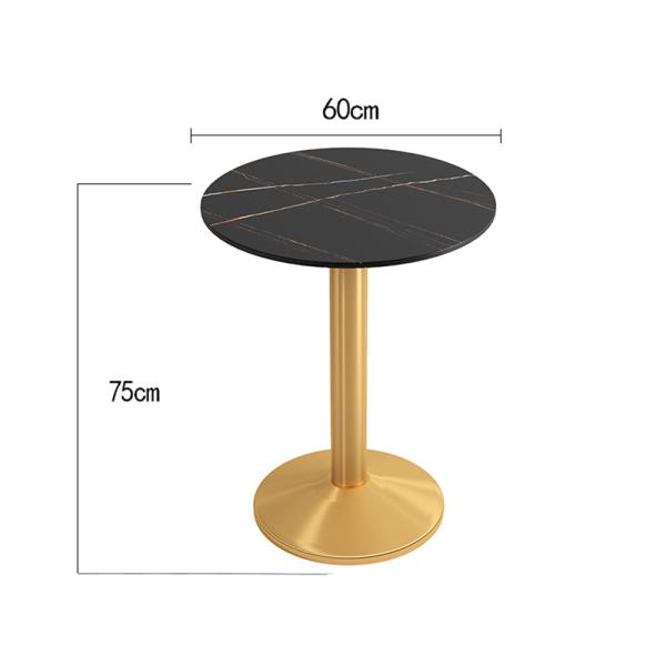 360Home Gastronomiemöbel Esszimmertisch Esstisch Küchentisch für Esszimmer Wohnzimmer tisch Keramik schwarzgold2